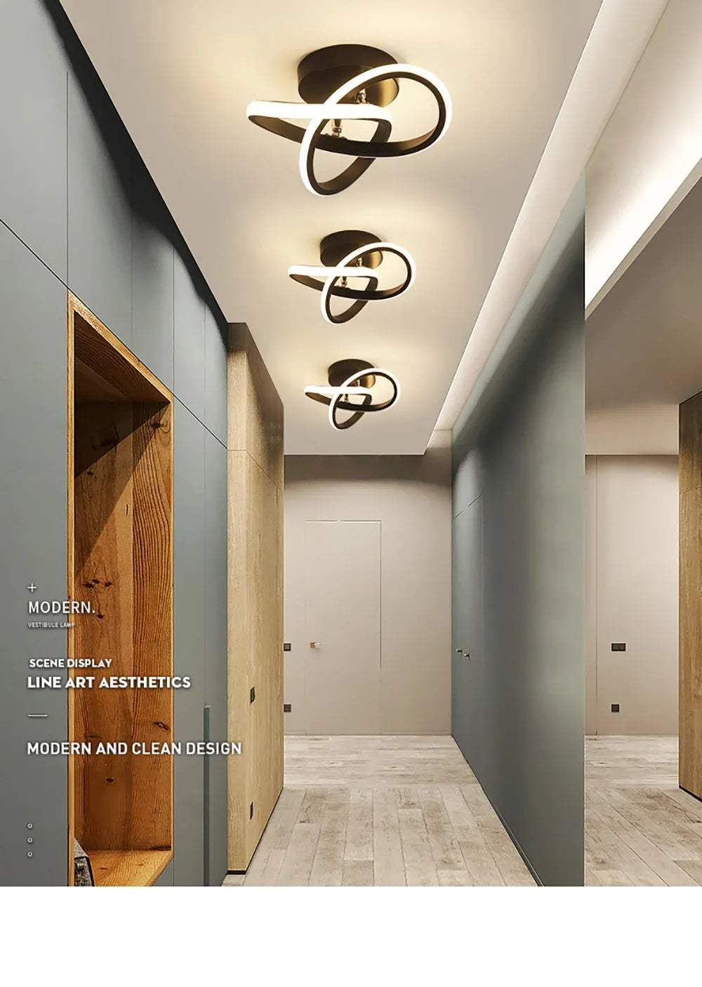 LED Strip Aisle Ceiling Lights – Modern Minimalist Illumination for Any Space