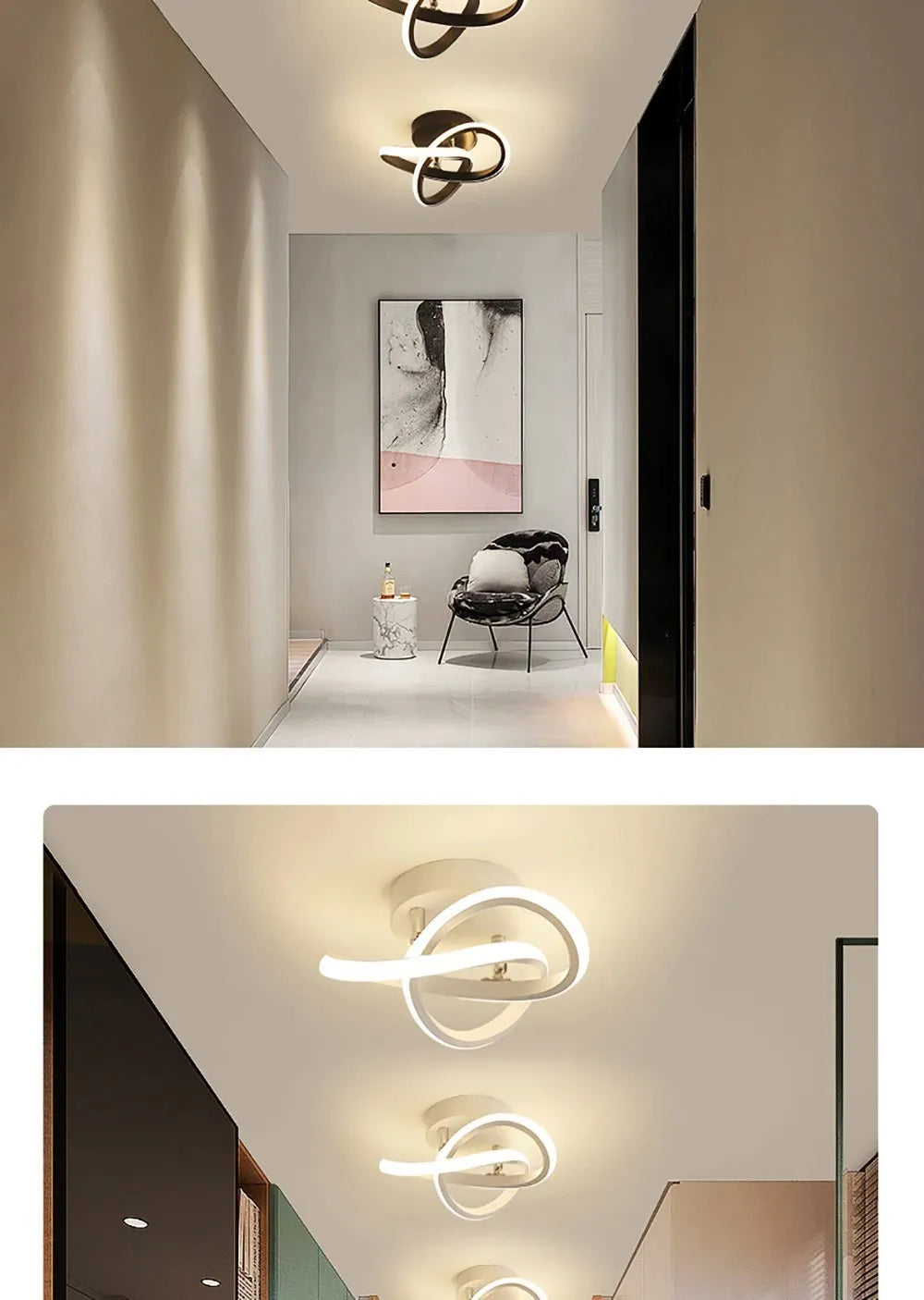 LED Strip Aisle Ceiling Lights – Modern Minimalist Illumination for Any Space