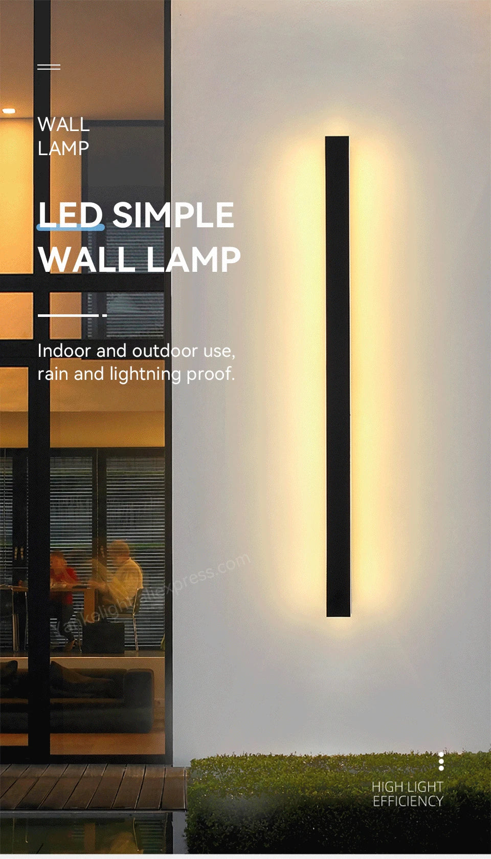 Outdoor Waterproof LED Wall Lamp