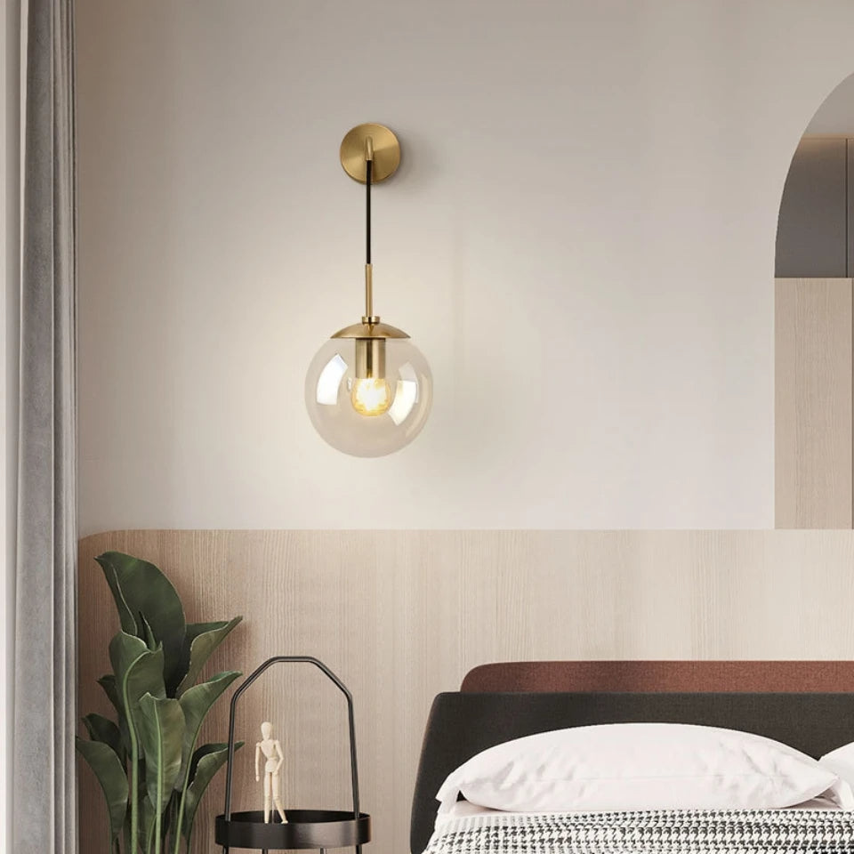 Nordic Modern LED Glass Ball Wall Lamp