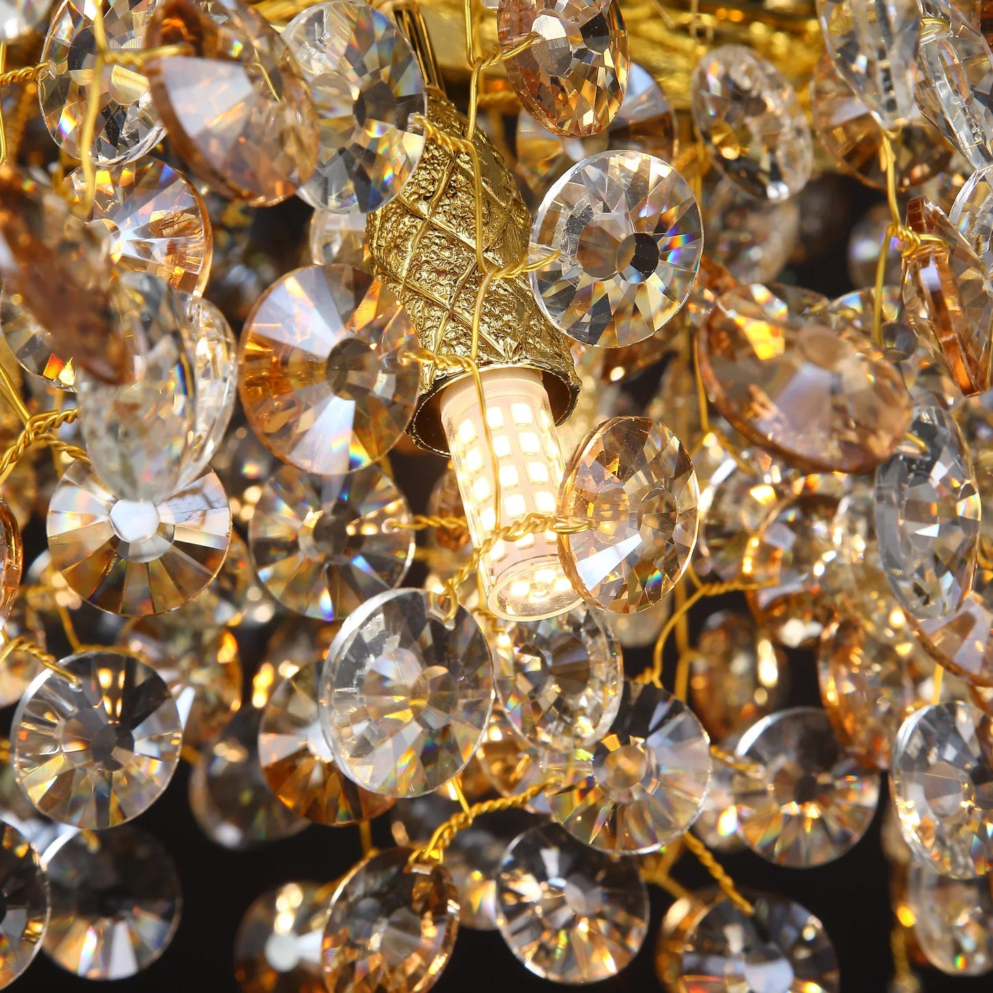 Long Gold Crystal Chandelier – A Statement of Luxury and Elegance