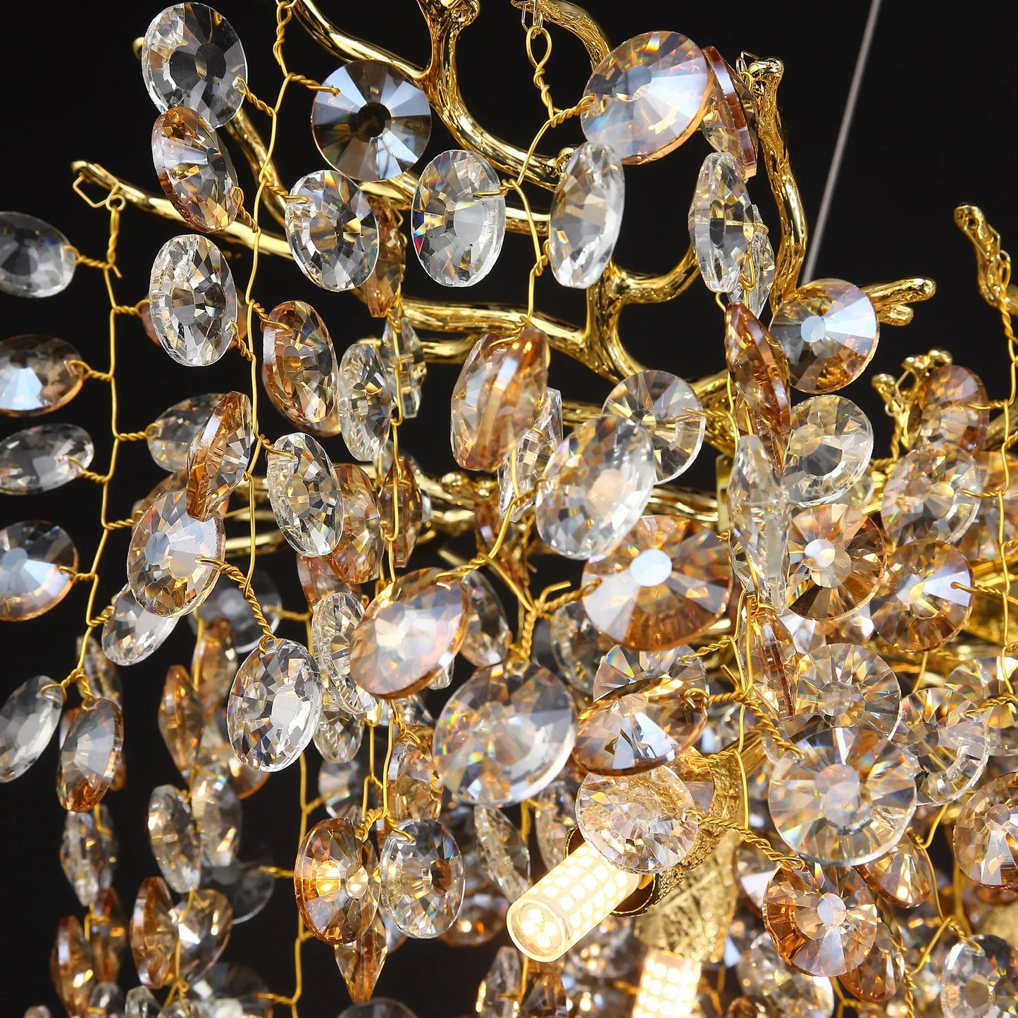 Long Gold Crystal Chandelier – A Statement of Luxury and Elegance