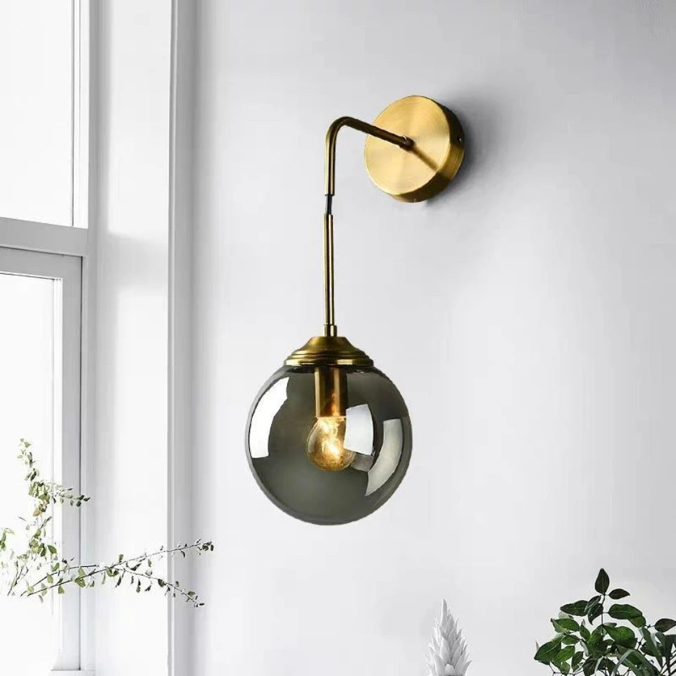 Nordic Modern LED Glass Ball Wall Lamp