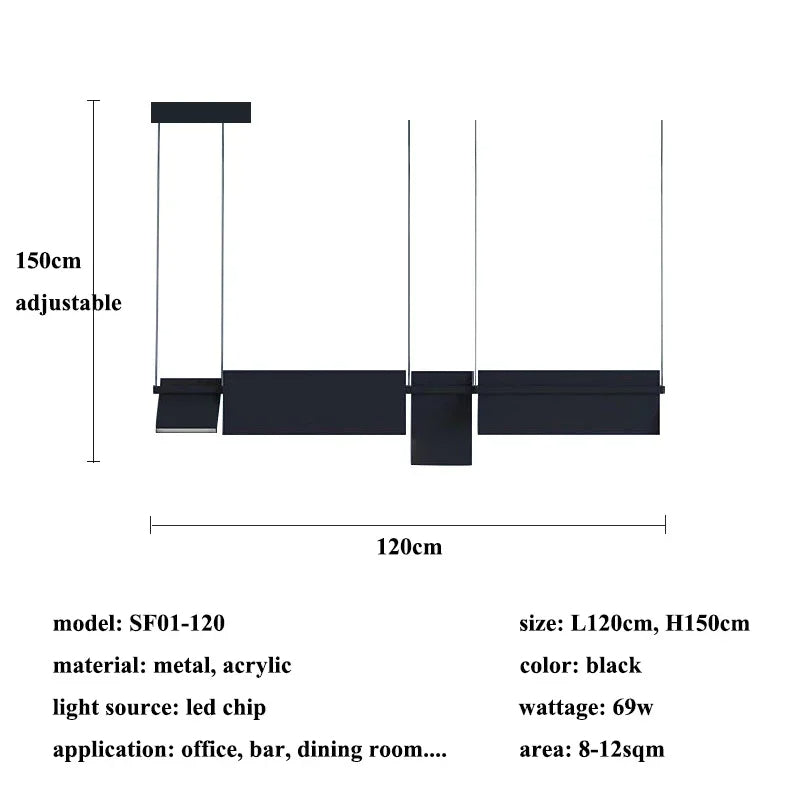 Modern Rotatable LED Chandelier