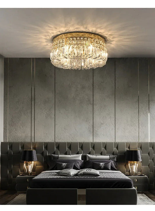 Luxury Crystal LED Ceiling Lamp – A Statement of Elegance and Simplicity