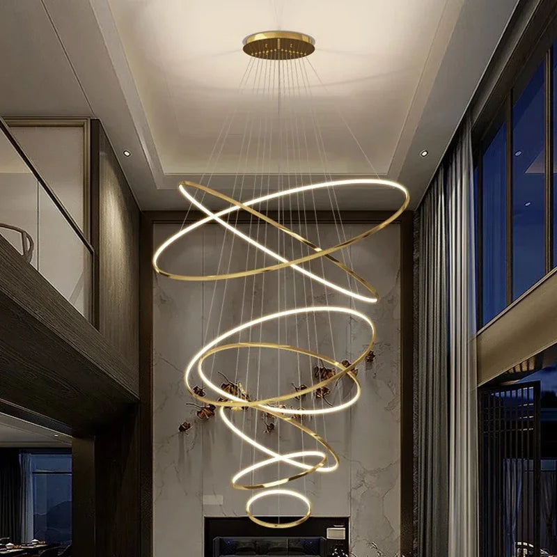 Modern Gold LED Pendant Lamp – Luxury and Elegance