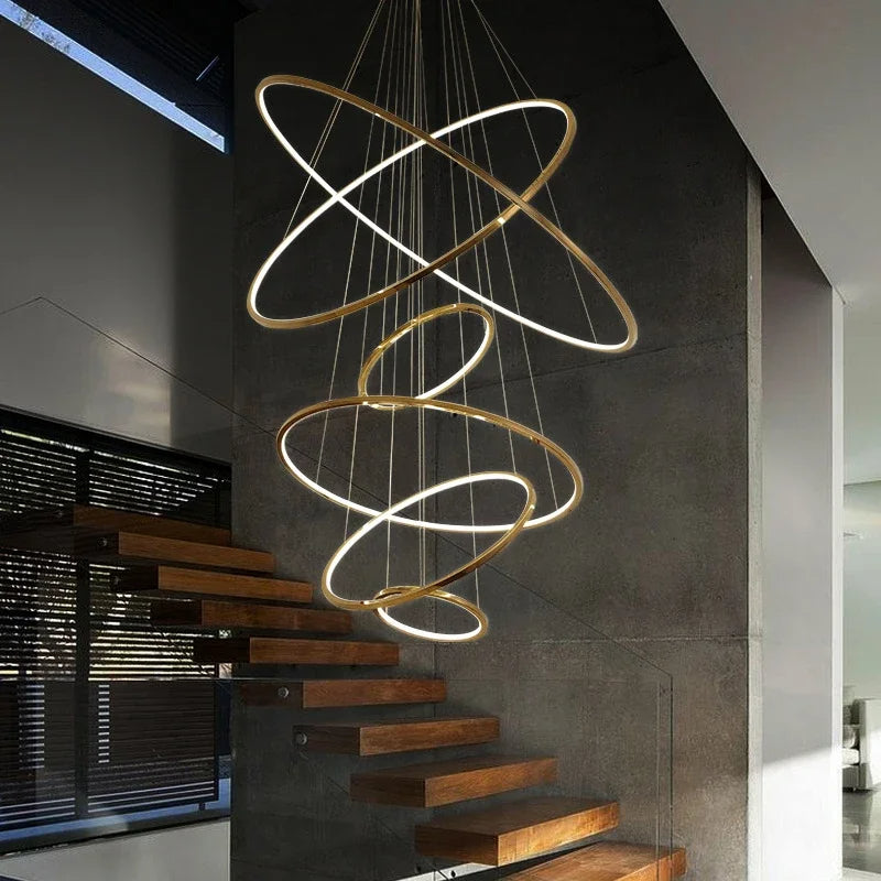 Modern Gold LED Pendant Lamp – Luxury and Elegance