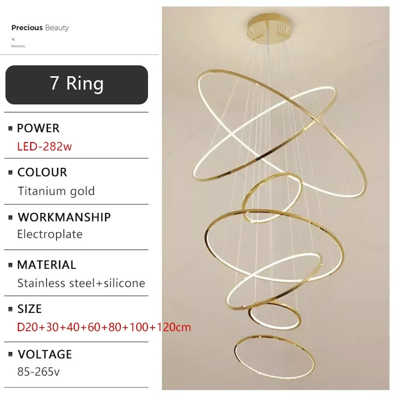 Modern Gold LED Pendant Lamp – Luxury and Elegance