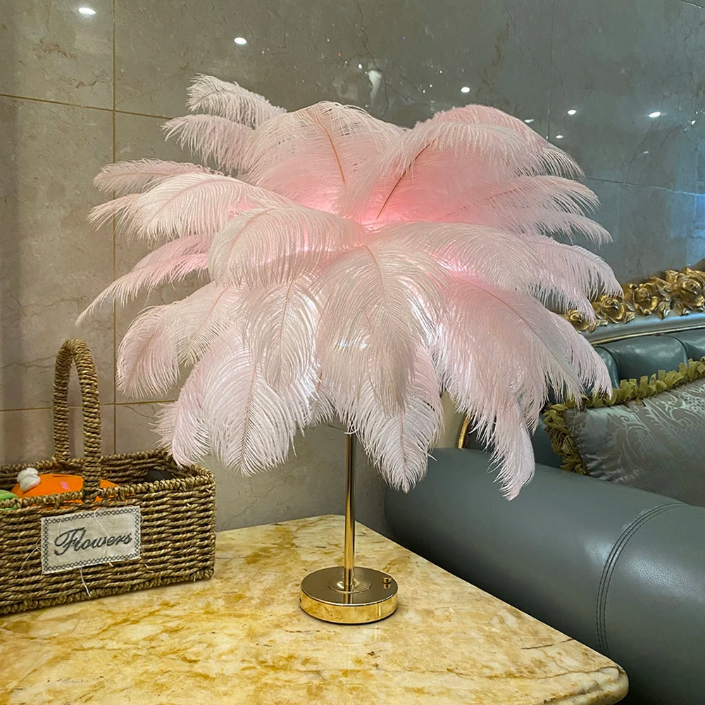 2022 New Touch Control Feather Table Lamp – Elegance at Your Fingertips