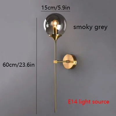 Nordic Modern LED Glass Ball Wall Lamp