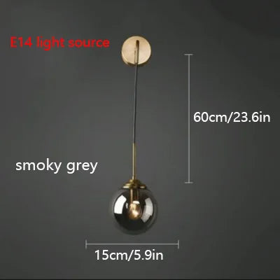 Nordic Modern LED Glass Ball Wall Lamp